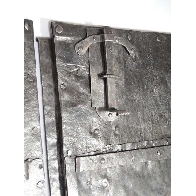 Antique Iron Clad Double Doors, 1780s For Sale - Image 6 of 18