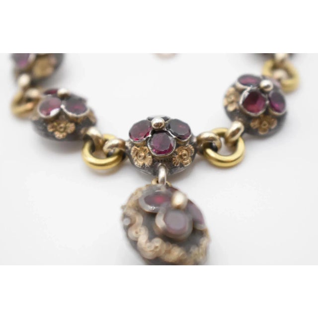 Late 19th Century Garnet Locket Link Bracelet For Sale - Image 13 of 13