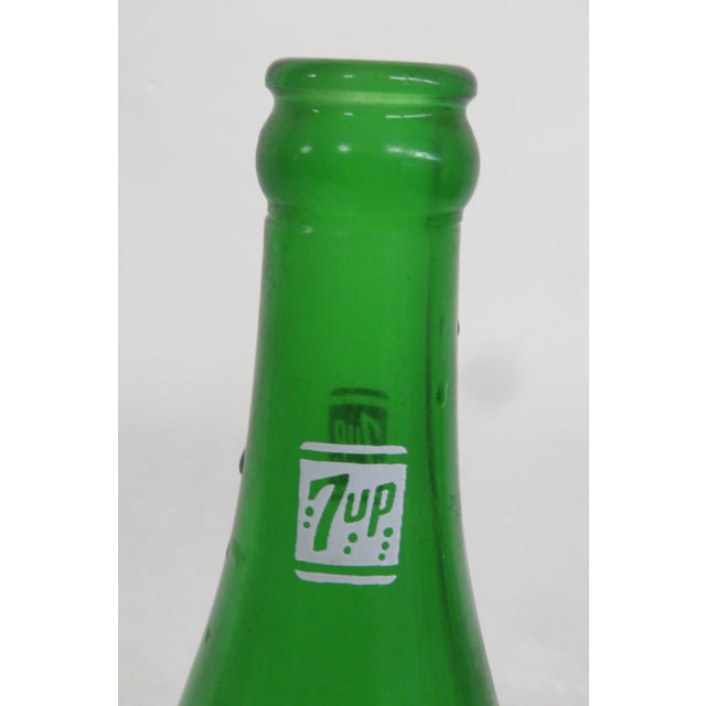 Glass 1950s Seven Up 7up 7oz Green Soda Bottle Swim Suited Bubble Girl 4333b For Sale - Image 7 of 10