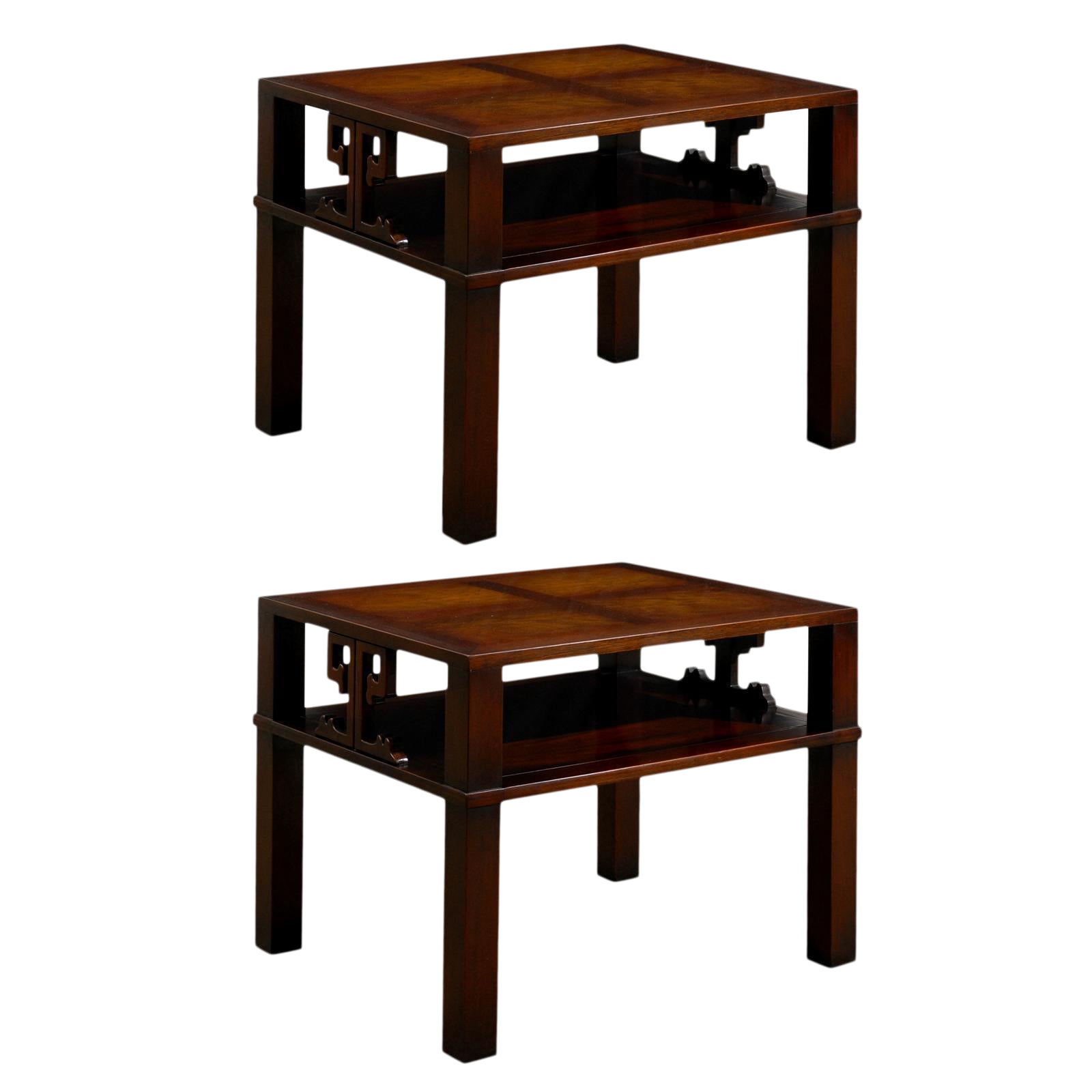 Heritage Henredon End Table/ Night Stands in Flame Mahogony a Pair Chairish