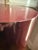 Vintage High-Gloss Maroon Pedestal With Raised Brass Accent For Sale In Atlanta - Image 6 of 6