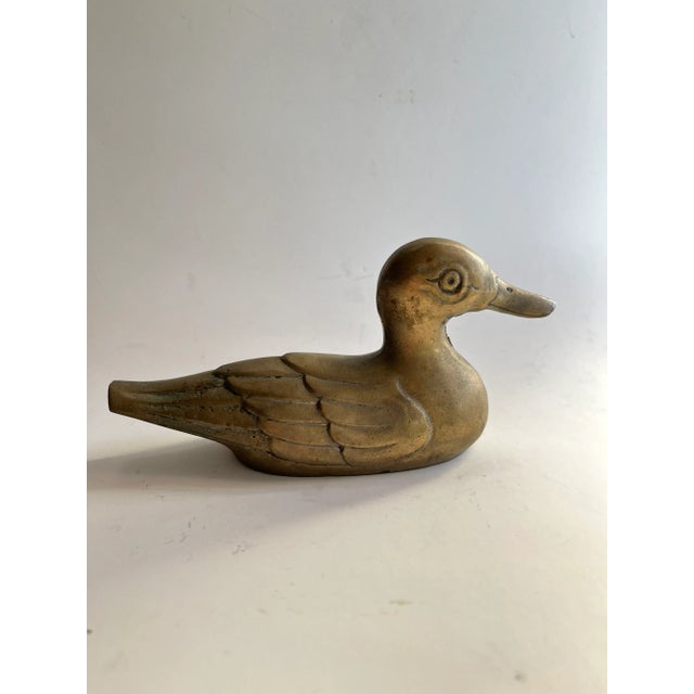 Mid Century Brass Ducks - Set of 2 For Sale - Image 4 of 12