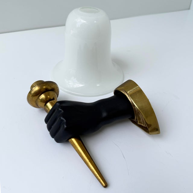 Glass Nubian Hand Wall Sconce by John Devoluy For Sale - Image 7 of 10
