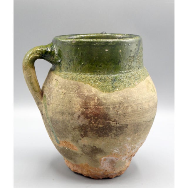 19th-Century French Confit Pot Jar Green Glaze For Sale - Image 4 of 9