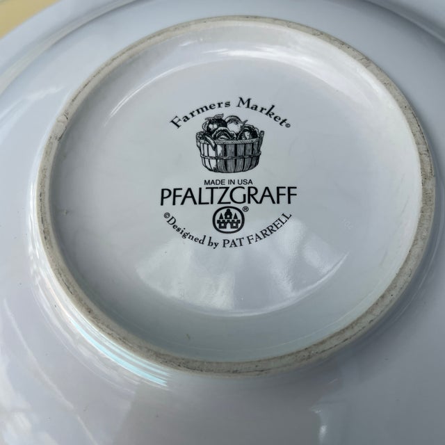 Farmhouse Vintage PFaltzgraff Farmers Market Pasta, Fruit Serving Bowl For Sale - Image 3 of 3