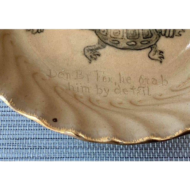 Antique 1888 Rookwood Pottery Plate, Edward Cranch, Uncle Remus Plantation Tales For Sale - Image 4 of 8