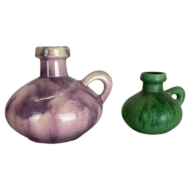 Set Colorful Ceramic Studio Pottery Vases from Otto Keramik, Germany, 1970s, Set of 3 For Sale - Image 18 of 18