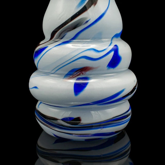 1950's Tall Vintage Murano Flower Vase For Sale - Image 10 of 12