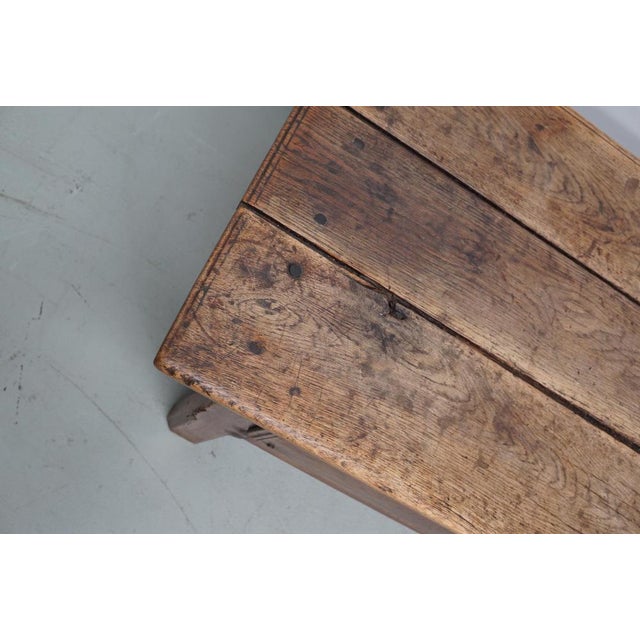 Antique Spanish Farmhouse Rustic Chestnut Coffee Table For Sale - Image 4 of 18