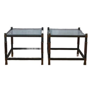 Pair of Mid-Century Modern Side Tables in the Style of Maison Jansen For Sale