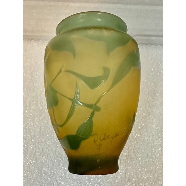 French Early 20th Century Cameo Glass Vase, signed D' Argental For Sale - Image 3 of 7