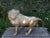 Brass Large Hollywood Regency Brass Lion Sculpture For Sale - Image 8 of 12