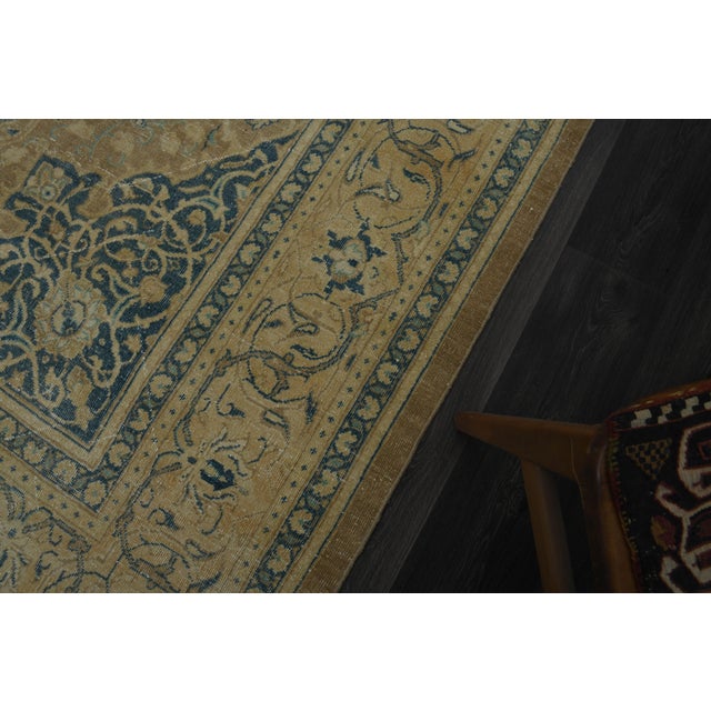 1970s Vintage Persian Handmade Wool Cotton Orange Area Rug For Sale - Image 9 of 11