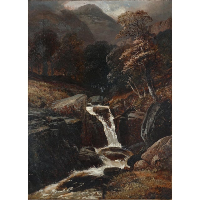 19th Century Original Oil English Landscape -- "The Kill above Harbrigg, Kentmere, Lake District" English Lake District...