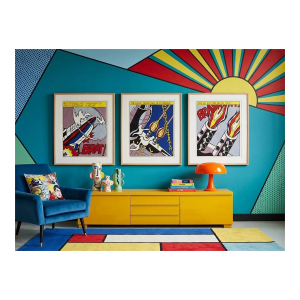 Mid 20th Century Roy Lichtenstein: As I Opened Fire Poster Triptych – Artist Signed