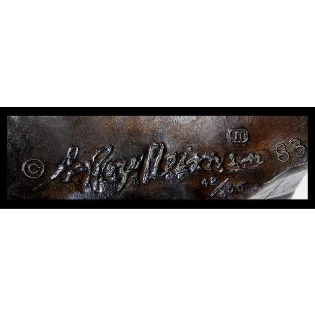 You are viewing an Authentic LeRoy Neiman Bronze Sculpture, titled "Defiant". The artwork here, "Defiant" portrays the...
