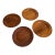 Teak Plates Set of 4 Danish Mid-Century Modern Vintage For Sale