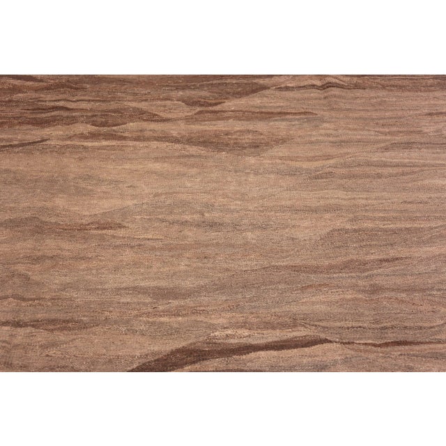 Early 21st Century Nazmiyal Collection Brown Tribal Modern Flatweave Kilim Rug For Sale - Image 5 of 8