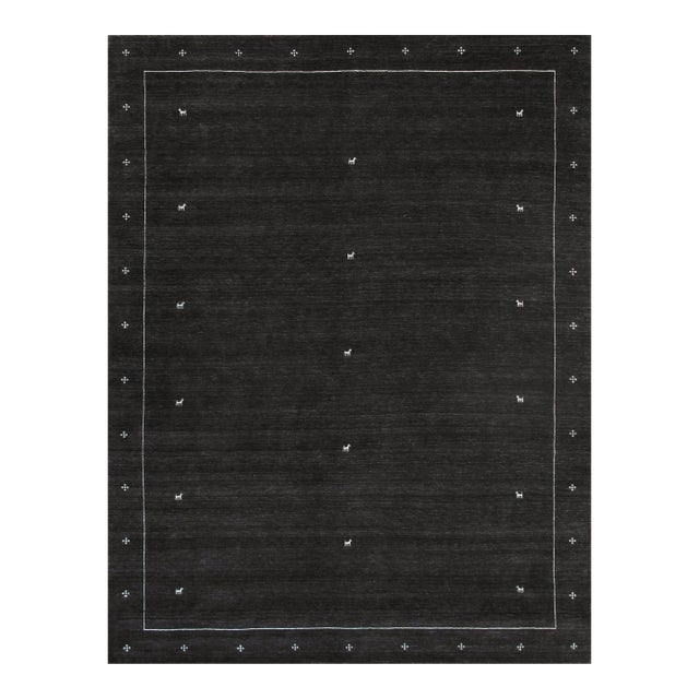 Pasargad Home Gramercy Charcoal Area Rug, 7' 9'' X 9' 9'' For Sale