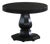 Vintage Danish Round Art Deco Console Table in Ebonized Oak, 1930s For Sale