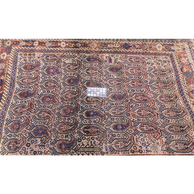 Antique Afshar Rug 5'2'' x 6' For Sale - Image 4 of 12