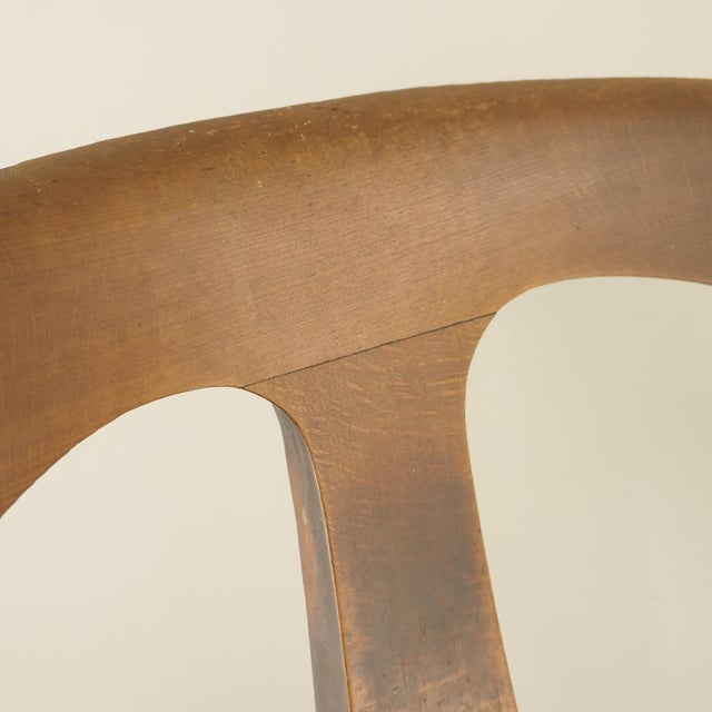Wood Early 20th Century Walnut Swivel Barber Chair, Austria For Sale - Image 7 of 13