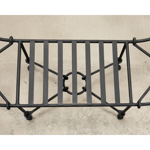 Neoclassical Style Horned Aluminum Bench After Diego Giacometti For Sale - Image 17 of 18