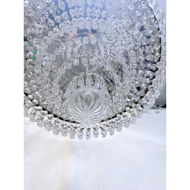 Vintage Italian Bronze Basket Chandelier For Sale In New York - Image 6 of 10