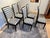 High Back Black Lacquered Dining Chairs, Set of 6 For Sale - Image 4 of 18