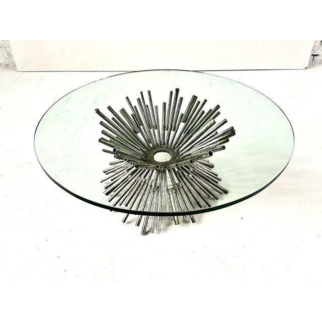 Mid-Century Modern Silas Seandel Brutalist Tubular Coffee Table, 1970 For Sale - Image 3 of 7