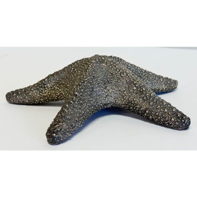 Vintage Solid Brass Starfish Paper Weight For Sale - Image 4 of 8