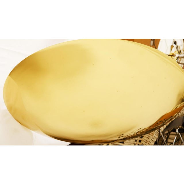 Large Uplight Brass Dome Pendant Light by J. T. Kalmar for Kalmar, 1968 For Sale - Image 6 of 12