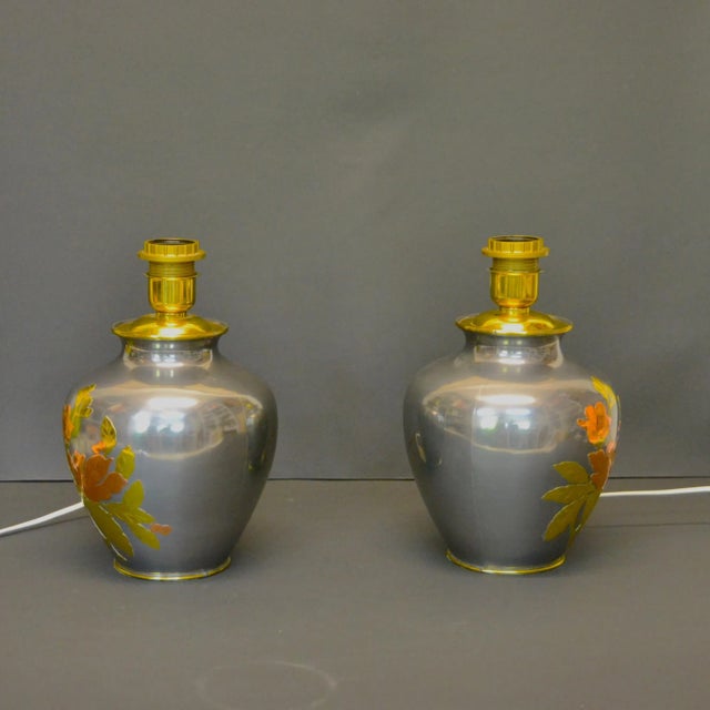 Vintage Metal Table Lamps, 1970s, Set of 2 For Sale - Image 6 of 9