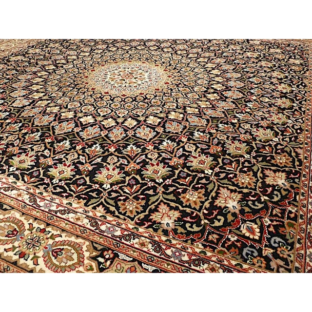 Black Vintage Tabriz Gombad, 1990s For Sale - Image 8 of 15