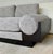 Wood Modern Gray Chevron Bolster Sofa For Sale - Image 7 of 8
