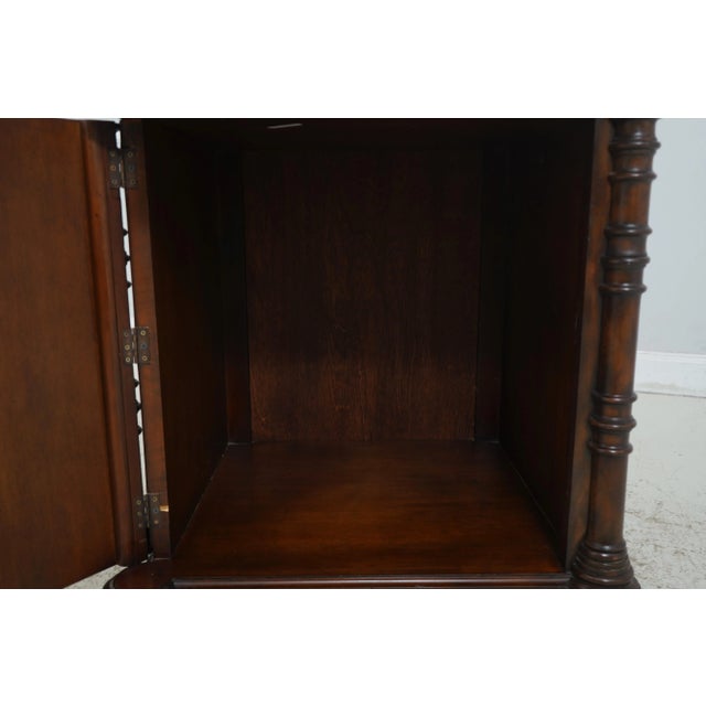 Maitland - Smith Maitland Smith Distressed Mahogany 1 Drawer Cabinet For Sale - Image 4 of 12