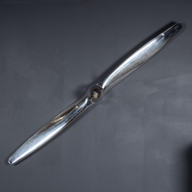 20th Century Polished Airplane Propeller Blade, 1960s For Sale - Image 11 of 12