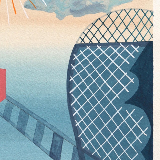 2020s Untitled (Ppr443) - Colorful Surrealist Abstract Mixed Media Original Artwork by Max Manning For Sale - Image 5 of 8