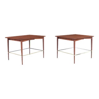 1950s Vintage Mahogany "Connoisseur Collection" Side Tables by Paul McCobb - Set of 2 For Sale
