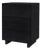 Halmstad 22 in. W Rectangular Wood Panel 3 Drawer Narrow Nightstand, Black For Sale