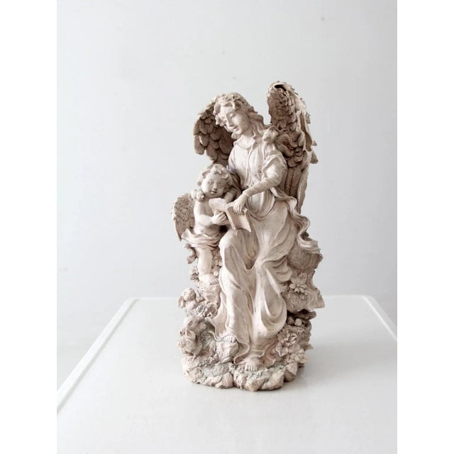 Vintage Garden Angel Sculpture For Sale - Image 13 of 13