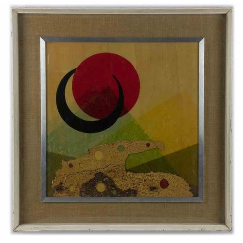 Roberto Crippa, Composition, Mixed Media on Wooden Panel, Mid-20th Century For Sale - Image 4 of 4