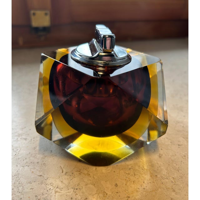 Glass Murano Submerged Glass Table Lighter from Seguso Vetri Darte, 1960s For Sale - Image 7 of 7