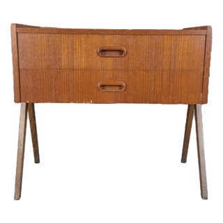 Vintage Bedside Table with Drawer, Denmark, 1960 For Sale