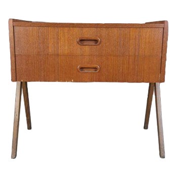 Vintage Bedside Table with Drawer, Denmark, 1960 For Sale