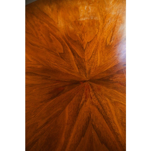Mid-Century Modern 1950s Attributed to Osvaldo Borsani for Stow Davis Sunburst Oval Dining Table For Sale - Image 3 of 18