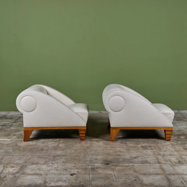 Pair of Leon Krier Aries Lounge Chairs for Giogetti For Sale - Image 4 of 18