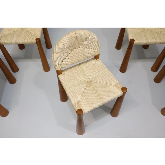 Wood Toscanolla Chairs by Alessandro Becchi for Giovannetti, 1970, Set of 6 For Sale - Image 7 of 17
