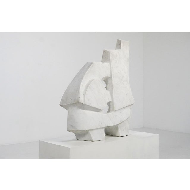 French Artist, Large Abstract Organic Sculpture, 1970s, Marble For Sale - Image 9 of 12