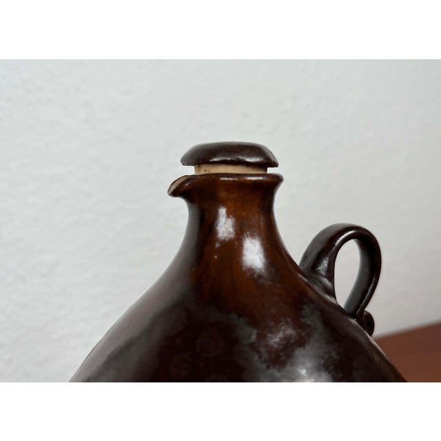Mid-Century Modern German Studio Pottery Jug with Mugs by Melitta Teubner, 1960s, Set of 4 For Sale - Image 6 of 18